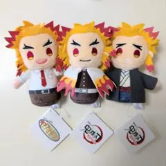 水*奈様 鬼滅の刃ぽてっとますこっと3体セット 煉獄杏寿郎＆煉獄千寿郎