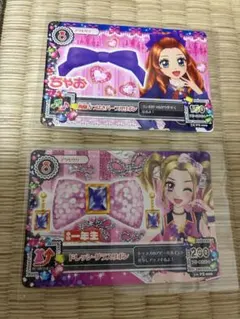 アイカツ　付録　ドレッサーグラスリボン　西園寺つばきパープルリボン