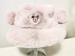 TDL購入 もこもこハット 耳付き ピンク