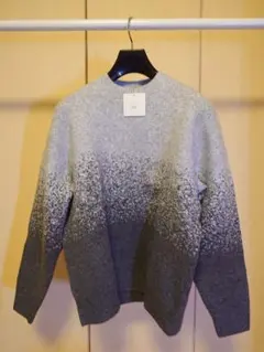 ユニクロ　スフレヤーングラデーションクルーネックセーター Lサイズ グレー