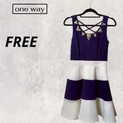 one way ワンウェイ ノースリーブ ワンピース 膝丈 ワンピ 夏服 結婚式