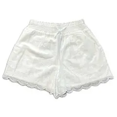 新品　ラルフローレン　ガールズ　7 130 ホワイト　白　レース　ショートパンツ