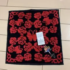 ANNA SUI アナスイ　タオル ハンカチ 蝶 薔薇