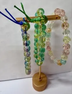 クラッシュビーズブレスレット3点セット