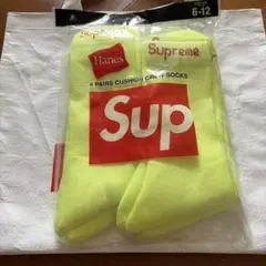【新品】Supreme Hanes CrewSocks Yellow 4Packのサムネイル