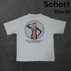 Schott N.Y.C. ピンナップガール Tシャツ ホワイト M ショットのサムネイル