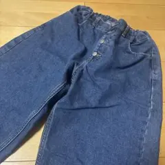 GU デニムブルー ストレート ワイド　160