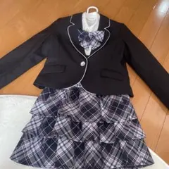 フォーマルドレス 黒ジャケット チェック柄