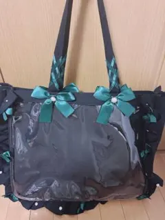 ザッカマート 痛バッグ a3 ダークグリーン フリルデザイン