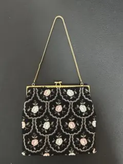 アンティーク　ビーズバッグ　パーティーバッグ