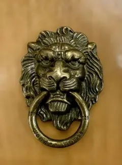 ★大人気！★ 【ブロンズ】ライオンスマホリング バンカーリング ドアノック型
