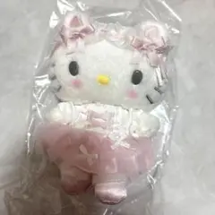 白猫バレリーナマスコットぬいぐるみ キティ　マイメロディ　ハンギョドン　アベイル ハローキティ マスコットホルダー（白猫バレリーナ） - Meccha Japan