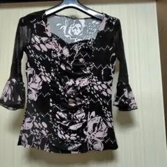 社交ダンス、カラオケ用フレアスリーブトップス