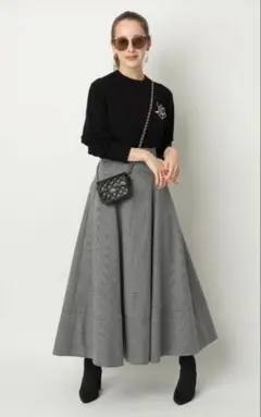 Arpege Story チェックフレアスカート