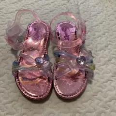 18.0センチ　リボン付きピンクサンダル