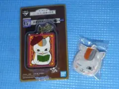 b★一番くじ 夏目友人帳 G賞ニャンコ先生(四角型) 読書の時間チャーム他2点