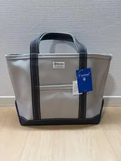 【未使用品】オーシバル キャンバストートバッグ M グレー×ネイビー
