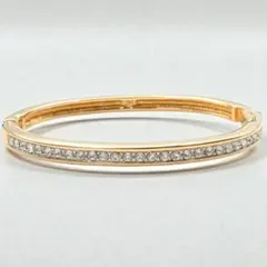 ほぼ未使用　SWAROVSKI バングル　ラインストーン　Channel-Set