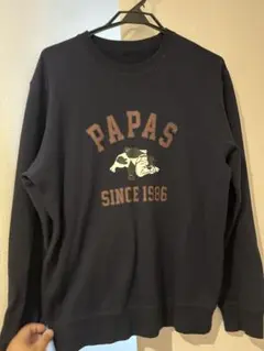 Papas スウェット　ブルドック　スウェット L
