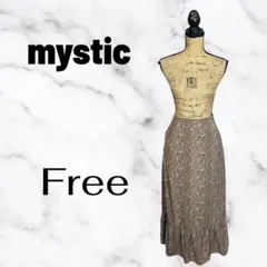 新品✨【mystic】花柄 ロングフレアスカート ウエストゴム　さらさら
