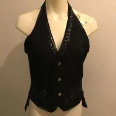 KOHSHIN SATOH コウシン サトウ　ベスト　ブラック　黒 Yahoo!オークション -「kohshin satoh」の落札相場・落札価格