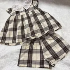 プティマイン チェック柄セットアップ