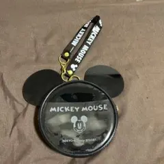 ミッキーマウス 耳付きラウンドポーチ