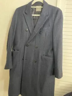 nano・universe ダブル チェスターコート ツイード生地