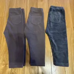無印 ユニクロ レギンス 3本セット 80