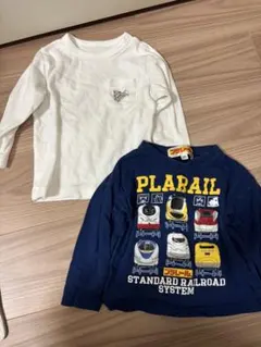 ユニクロ 西松屋 プラレール 長袖Tシャツ 2枚セット 90