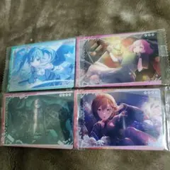 プロジェクトセカイ　ウエハースカード　初音ミク　MEIKO　鳳えむ　小豆沢こはね