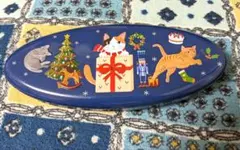 カルディ クリスマス ネコ オーバル 缶