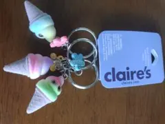 アイスクリーム型のキーホルダー3個セット ブランド: claire's