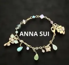 【ANNA SUI】アナスイ ブレスレット 蝶 鍵 花 モチーフ マルチカラー