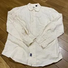 GAP オレンジチェックシャツ　Mサイズ