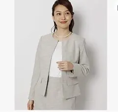 新品☆ツイードカラーレスジャケット　ワンピースセットアップ