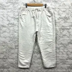 アズールバイマウジー ズボン 白 ウエストゴム 春 コットン