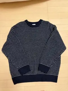 MACOBER クルーネック ニット セーター ネイビー