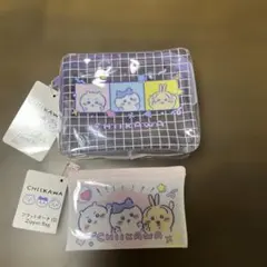 ちいかわ ダイソー マチ付きビニールポーチ ＆フラットポーチS