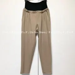 新品 マタニティ ジョーゼットタックパンツ パンツ 犬印 fairy ベージュ