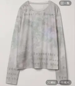 自宅試着のみ　JEANASIS シャドー　シアートップス　ライトグレー