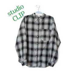 studio CLIP オンブレチェックオーバーサイズシャツ「新色」