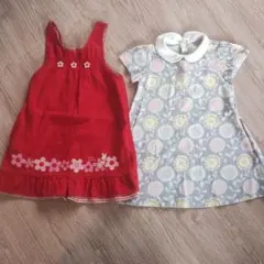 ミキハウス　ユニクロ　ワンピース　2枚セット　90〜100