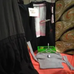 袖丈55裄丈64着丈79羽織り～袋帯中古品～帯締め～ワンピースM～セーター高陽社