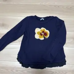 Hakka kids フラワー　トレーナー　ネイビー◇140cm