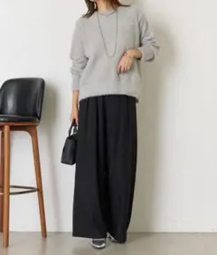 【着用1回】Jena スパンコールラメニット ライトグレー F