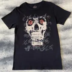 old Stussy スカル ドクロ Tシャツ USA製 紺色 - メルカリ