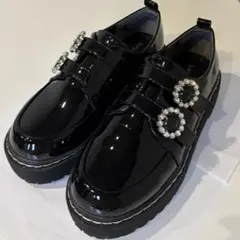 DearMYLove ダブルビジュー厚底ローファー