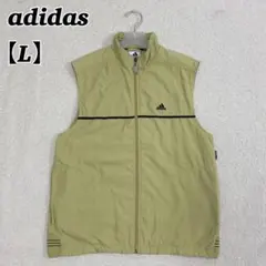 【美品】adidas アディダス ベスト フルジップ ゴルフ メッシュ 黄色 L