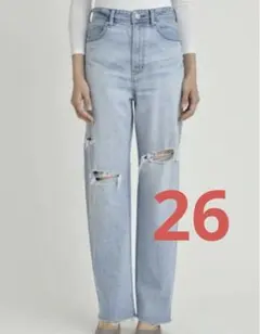 美品】 YANUK ヤヌーク LEA ボーイズストレートデニム 26 - メルカリ